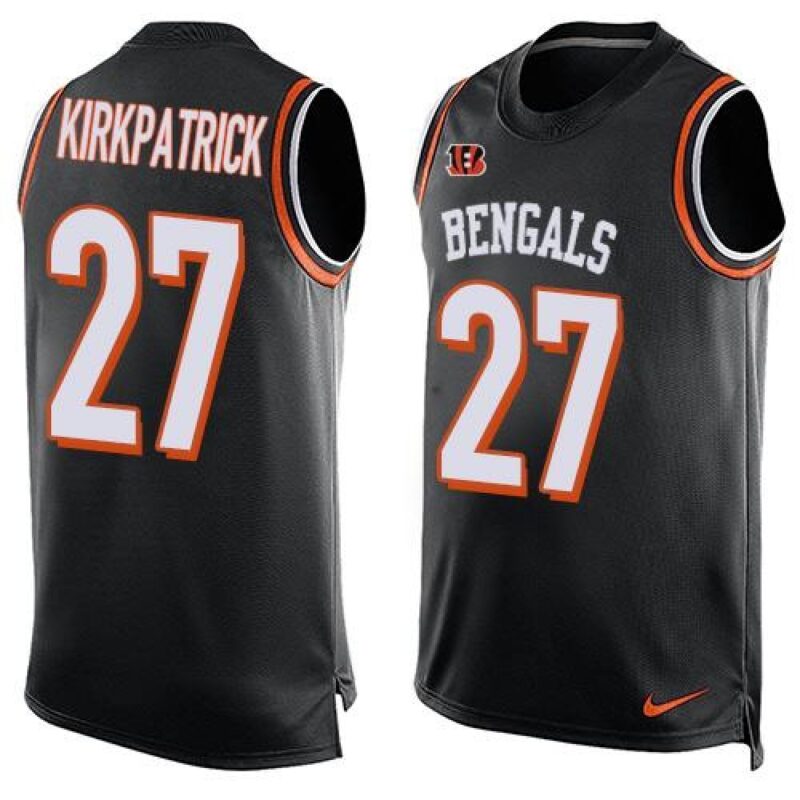 68623c34b5732_1 Bengals #27 Dre Kirkpatrick Black Team Color Men's Stitched NFL Limited Tank Top Jersey
