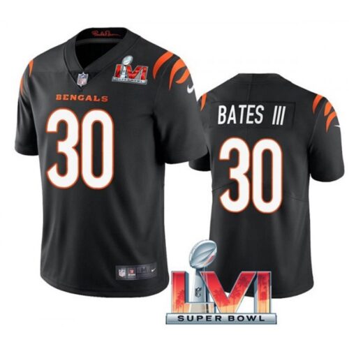 68623c4f31023_1 Men's Cincinnati Bengals #30 Jessie Bates III 2022 Black Super Bowl LVI Vapor Limited Stitched Jersey
