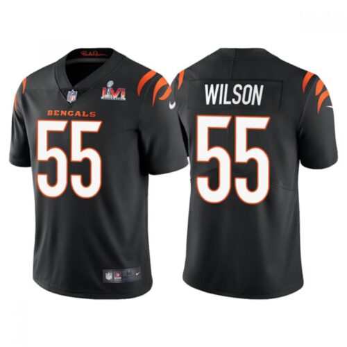 68623c76b5f67_1 Men's Cincinnati Bengals #55 Logan Wilson 2022 Black Super Bowl LVI Vapor Limited Stitched Jersey