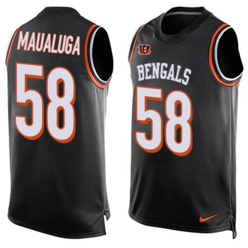 68623c8ae9570_1 Bengals #58 Rey Maualuga Black Team Color Men's Stitched NFL Limited Tank Top Jersey