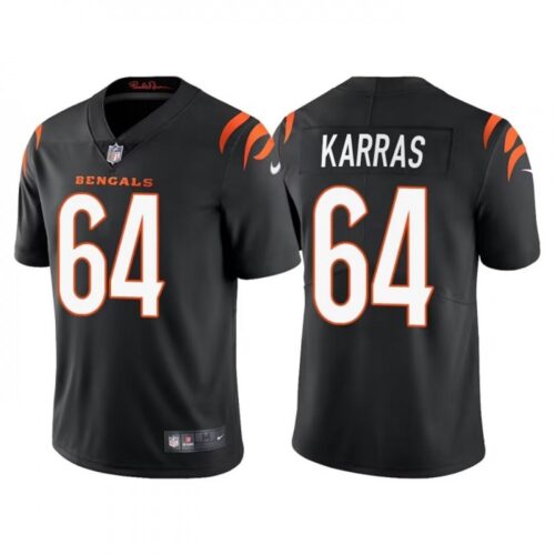 68623c8e34f3d_1 Men's Cincinnati Bengals #64 Ted Karras Black Vapor Untouchable Limited Stitched Jersey