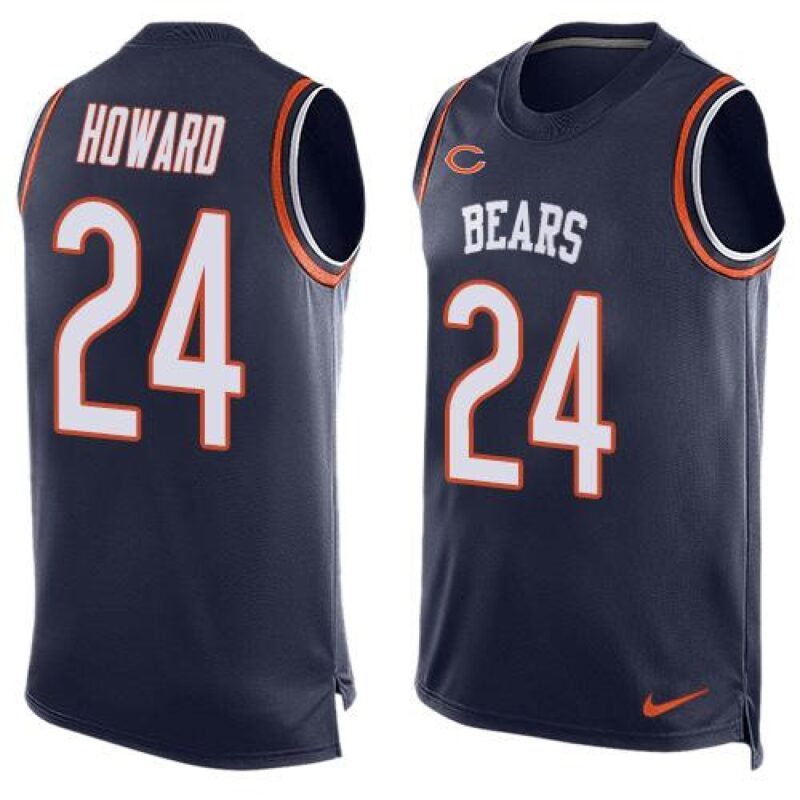 68623f006b1c4_1 Bears #24 Jordan Howard Navy Blue Team Color Men's Stitched NFL Limited Tank Top Jersey