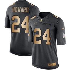 68624224e64cc_1 Bears #24 Jordan Howard Black Men's Stitched NFL Limited Gold Salute To Service Jersey