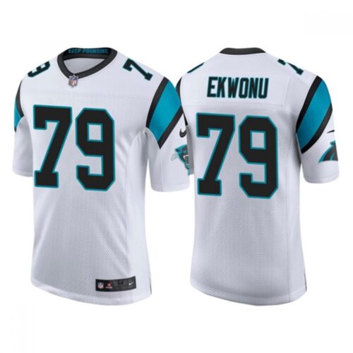 6862424825b3d_1 Men's Carolina Panthers #79 Ikem Ekwonu 2022 White Stitched Jersey