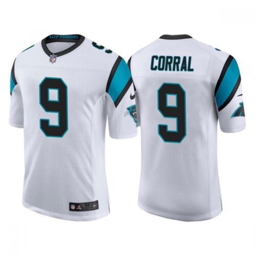 6862424b43456_1 Men's Carolina Panthers #9 Matt Corral 2022 White Stitched Jersey