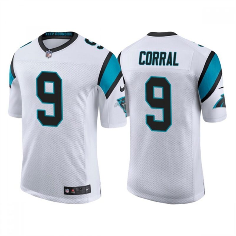 6862424b43456_1 Men's Carolina Panthers #9 Matt Corral 2022 White Stitched Jersey