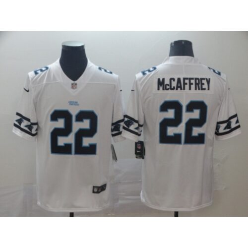 686242cd59d83_1 Men's Carolina Panthers #22 Christian McCaffrey White 2019 Team Logo Cool Edition NFL Limited Stitched Jersey