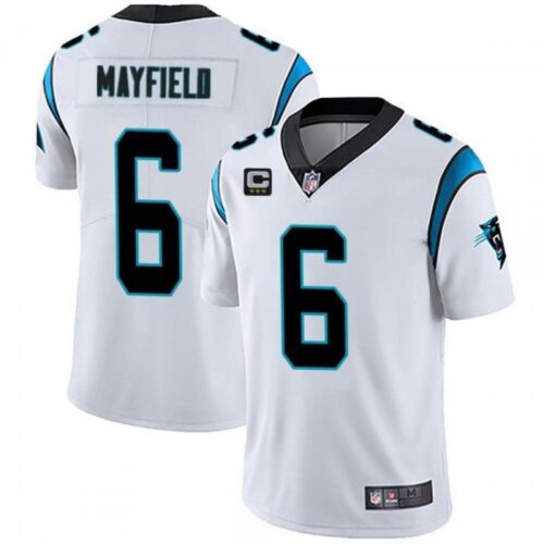 686242e808b40_1 Men's Carolina Panthers #6 Baker Mayfield White With 3-star C Patch Vapor Untouchable Limited Stitched Jersey