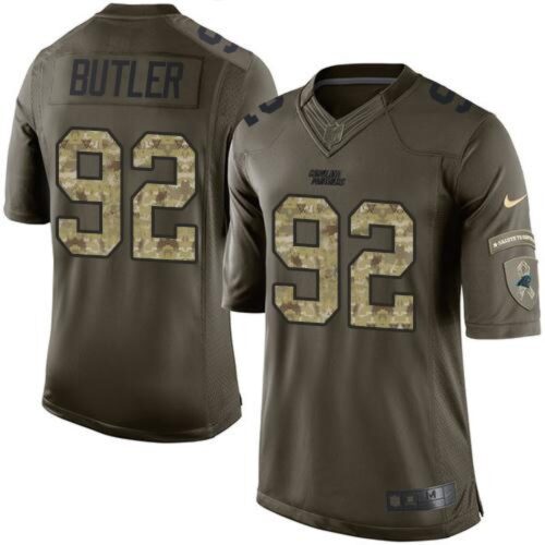 6862438ab0db8_1 Panthers #92 Vernon Butler Green Men's Stitched NFL Limited Salute to Service Jersey