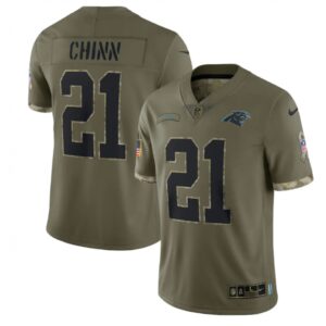 686243cacfc20_1 Men's Carolina Panthers #21 Jeremy Chinn Olive 2022 Salute To Service Limited Stitched Jersey