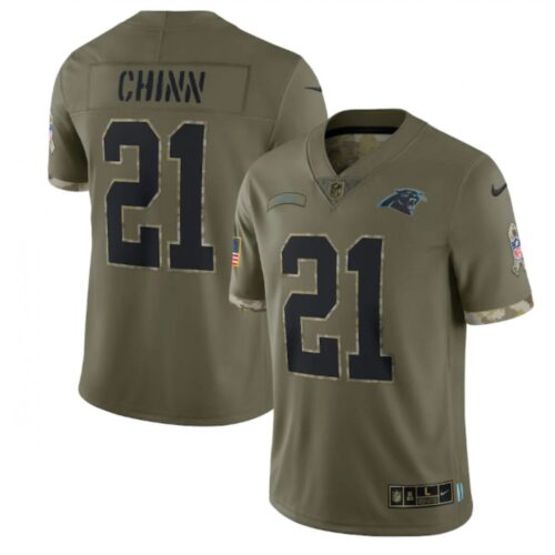 686243cacfc20_1 Men's Carolina Panthers #21 Jeremy Chinn Olive 2022 Salute To Service Limited Stitched Jersey