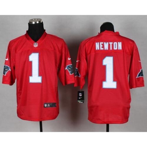 686243edab62d_1 Panthers #1 Cam Newton Red Men's Stitched NFL Elite QB Practice Jersey