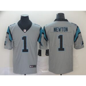 686243f7dbf23_1 Men's Carolina Panthers #1 Cam Newton Silver Inverted Legend Stitched NFL Jersey