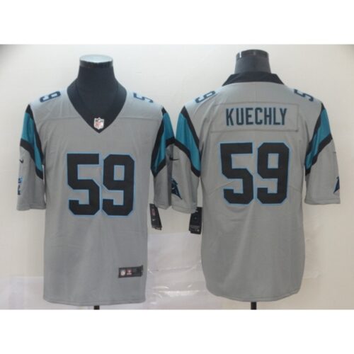 6862440163554_1 Men's Carolina Panthers #59 Luke Kuechly Silver Inverted Legend Stitched NFL Jersey