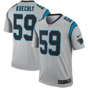68624405454e6_1 Men's Carolina Panthers #59 Luke Kuechly Silver Inverted Legend Jersey