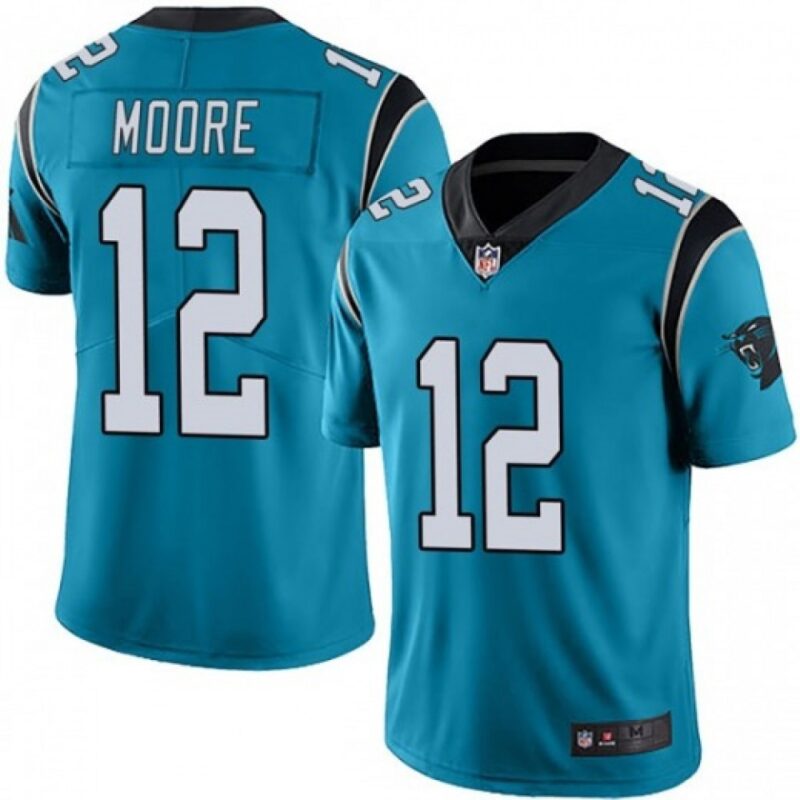 6862441faff90_1 Men's Carolina Panthers #12 DJ Moore Blue Vapor Untouchable Limited Stitched Jersey