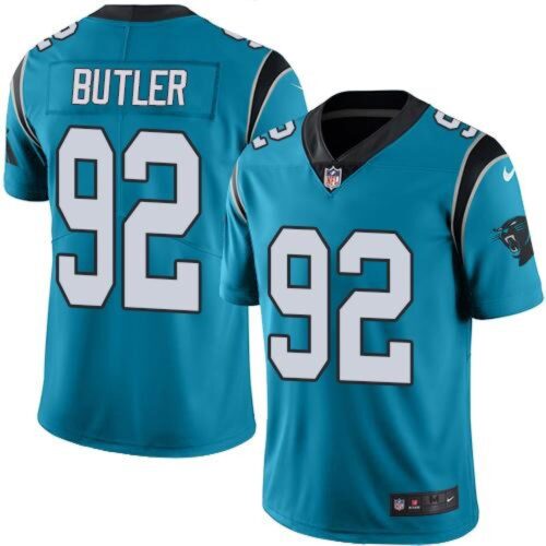 68624495e36ae_1 Panthers #92 Vernon Butler Blue Men's Stitched NFL Limited Rush Jersey