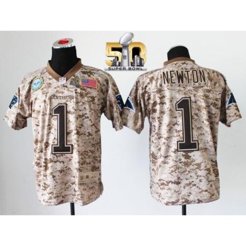 686244a93eb9c_1 Panthers #1 Cam Newton Camo Super Bowl 50 Men's Stitched NFL New Elite USMC Jersey