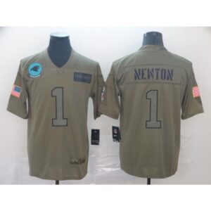 686244afc9c60_1 Men's Carolina Panthers #1 Cam Newton 2019 Camo Salute To Service Limited Stitched NFL Jersey