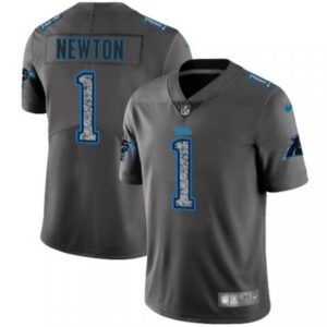 686244c3a5d90_1 Men's Carolina Panthers #1 Cam Newton 2019 Gray Fashion Static Limited Stitched NFL Jersey