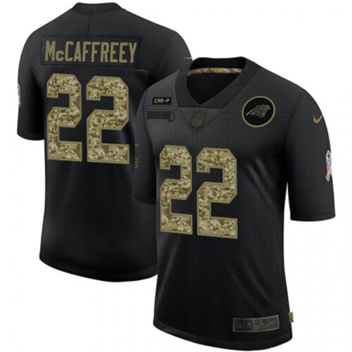 68624505edf17_1 Men's Carolina Panthers #22 Christian McCaffrey 2020 Black Camo Salute To Service Limited Stitched Jersey