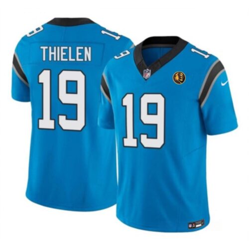 68624512e5682_1 Men's Carolina Panthers #19 Adam Thielen Blue 2023 F.U.S.E. With John Madden Patch Vapor Limited Stitched Football Jersey