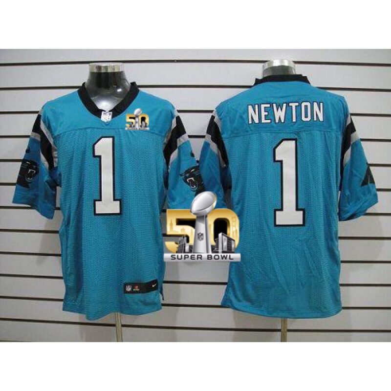 6862452f9707a_1 Panthers #1 Cam Newton Blue Alternate Super Bowl 50 Men's Stitched NFL Elite Jersey