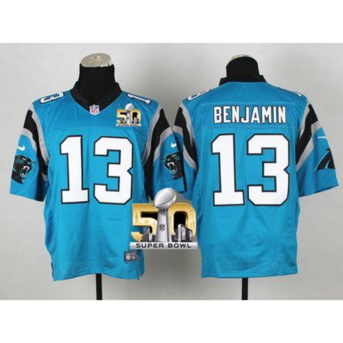 6862453d35d8e_1 Panthers #13 Kelvin Benjamin Blue Alternate Super Bowl 50 Men's Stitched NFL Elite Jersey