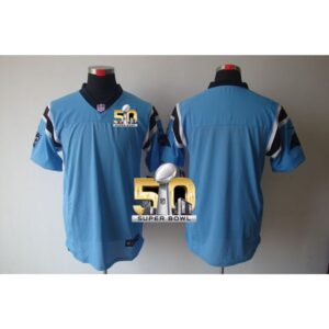 686245a8d1eb1_1 Panthers Blank Blue Alternate Super Bowl 50 Men's Stitched NFL Elite Jersey