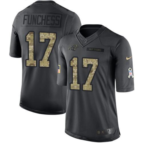 686245bc6a7e2_1 Panthers #17 Devin Funchess Black Men's Stitched NFL Limited 2016 Salute to Service Jersey