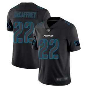 686245e74888e_1 Men's Carolina Panthers #22 Christian McCaffrey Black Impact Limited Stitched NFL Jersey