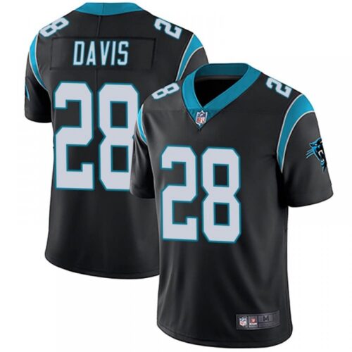 6862460848004_1 Men's Carolina Panthers #28 Mike Davis Black Vapor Untouchable Limited Stitched Jersey