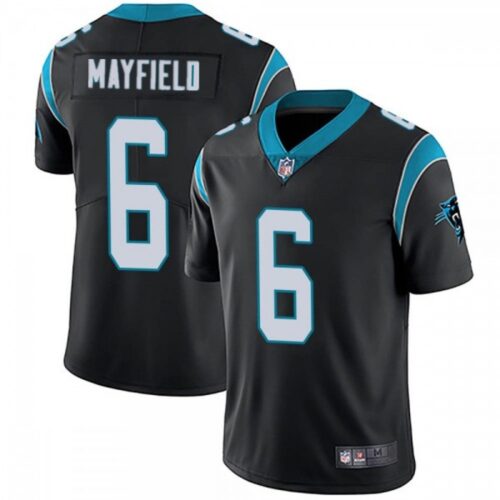6862466747a3c_1 Men's Carolina Panthers #6 Baker Mayfield Black Vapor Untouchable Limited Stitched Jersey