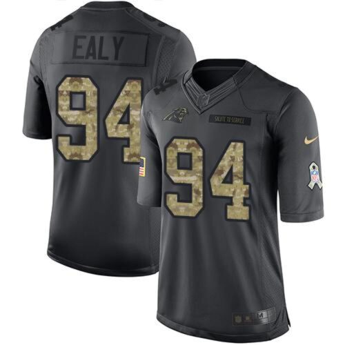 686246a53d9ce_1 Panthers #94 Kony Ealy Black Men's Stitched NFL Limited 2016 Salute to Service Jersey