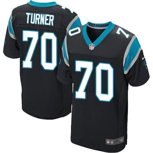 6862470637f55_1 Panthers #70 Trai Turner Black Team Color Men's Stitched NFL Elite Jersey