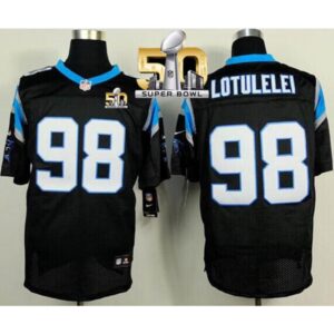 6862473c24c7a_1 Panthers #98 Star Lotulelei Black Team Color Super Bowl 50 Men's Stitched NFL Elite Jersey