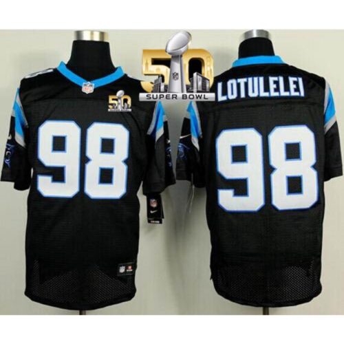 6862473c24c7a_1 Panthers #98 Star Lotulelei Black Team Color Super Bowl 50 Men's Stitched NFL Elite Jersey