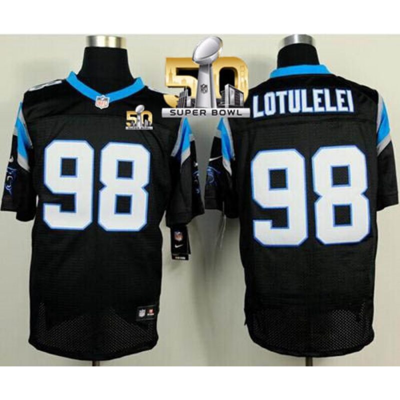 6862473c24c7a_1 Panthers #98 Star Lotulelei Black Team Color Super Bowl 50 Men's Stitched NFL Elite Jersey