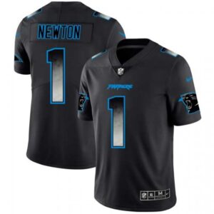6862475362b96_1 Men's Carolina Panthers #1 Cam Newton Black 2019 Smoke Fashion Limited Stitched NFL Jersey