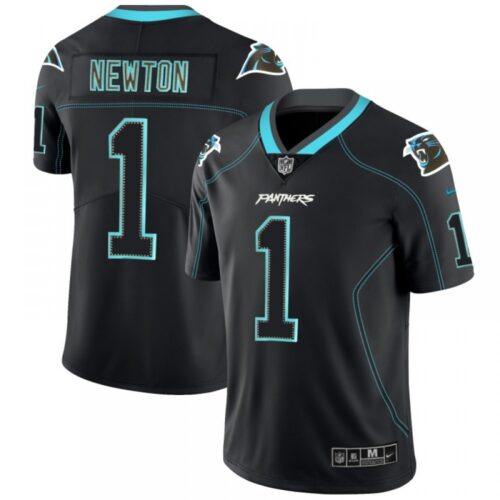 68624756a4e30_1 Men's Carolina Panthers #1 Cam Newton 2018 Black Lights Out Color Rush NFL Limited Stitched Jersey