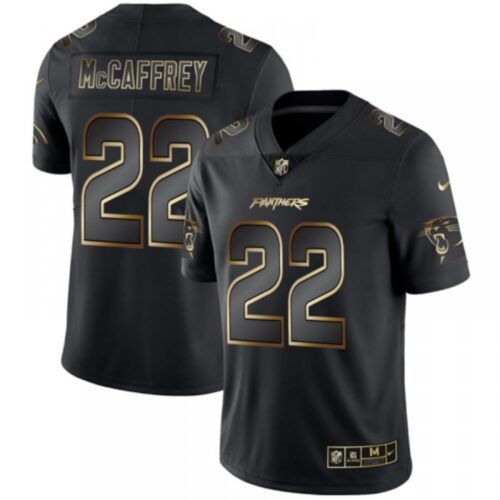 6862478915a2f_1 Men's Carolina Panthers #22 Christian McCaffrey 2019 Black Gold Edition Stitched NFL Jersey