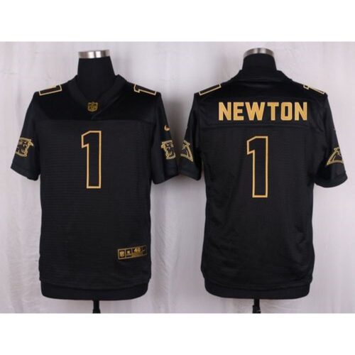686247ae13e38_1 Panthers #1 Cam Newton Black Men's Stitched NFL Elite Pro Line Gold Collection Jersey