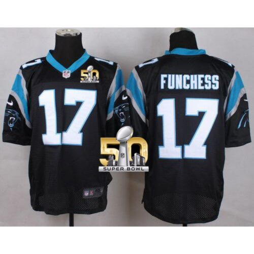 686247c24032c_1 Panthers #17 Devin Funchess Black Team Color Super Bowl 50 Men's Stitched NFL Elite Jersey