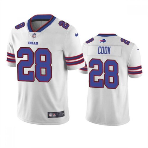 686247e107d3f_1 Men's Buffalo Bills #28 James Cook White Vapor Untouchable Limited Stitched Jersey