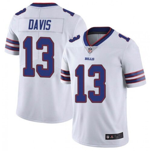 68624895e2d0e_1 Men's Buffalo Bills #13 Gabriel Davis White Vapor Untouchable Limited Stitched Jersey