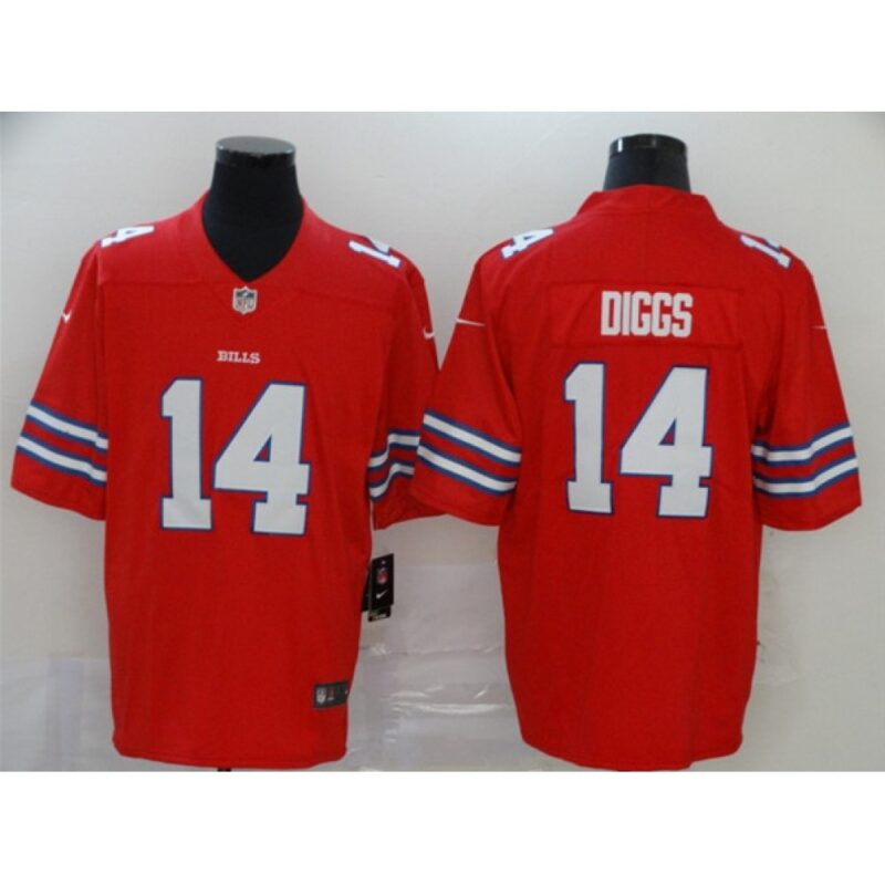 686248e9d181a_1 Men's Buffalo Bills #14 Stefon Diggs Red Vapor Stitched Football Jersey