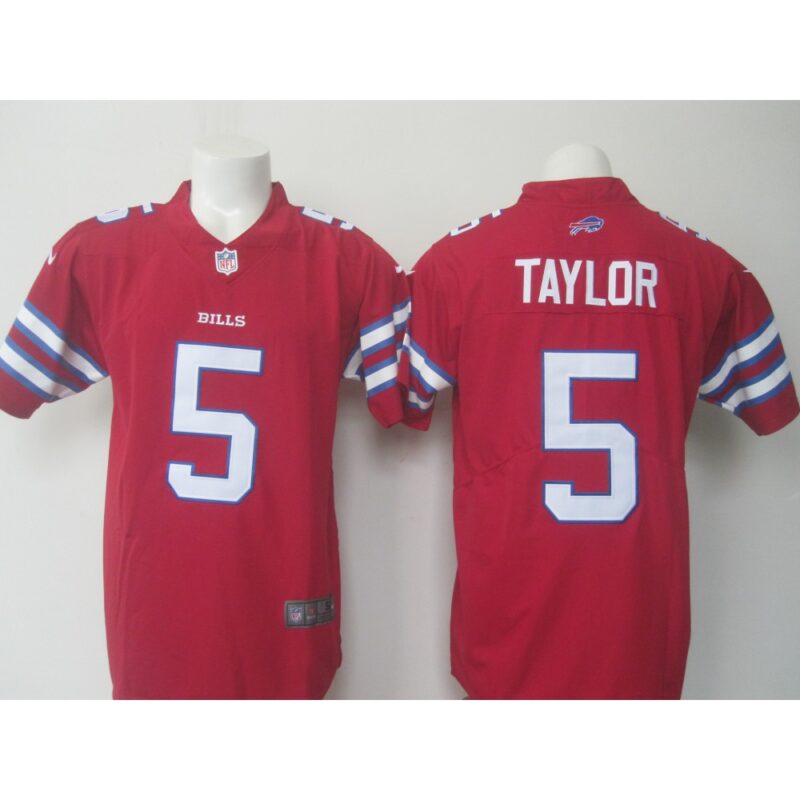 6862497614074_1 Men's Bills #5 Tyrod Taylor Red Limited Rush Stitched NFL Jersey