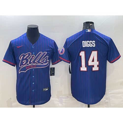 68624991740f0_1 Men's Buffalo Bills #14 Stefon Diggs Royal With Patch Cool Base Stitched Baseball Jersey