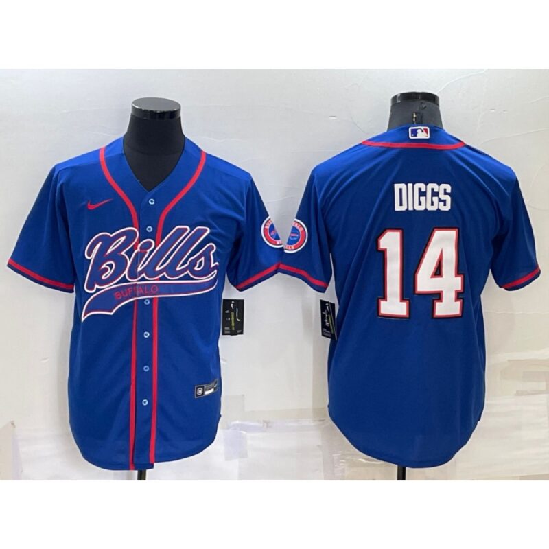 68624994d99c8_1 Men's Buffalo Bills #14 Stefon Diggs Royal Cool Base Stitched Baseball Jersey