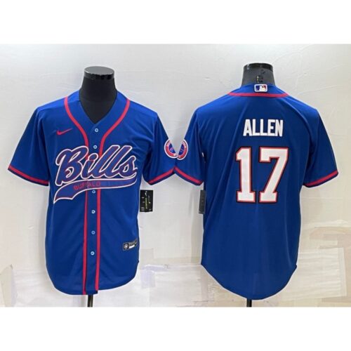 686249a002ff0_1 Men's Buffalo Bills #17 Josh Allen Royal Cool Base Stitched Baseball Jersey